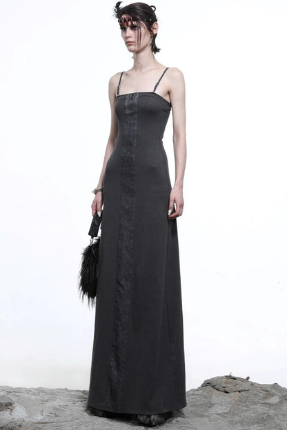 Patchwork Slim Slip Dress