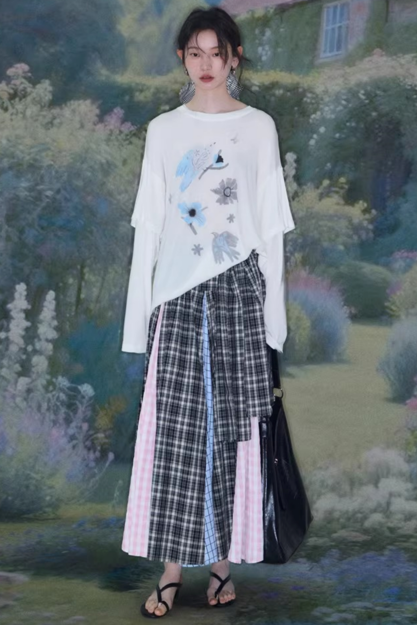 Retro Plaid A-Line Skirt
