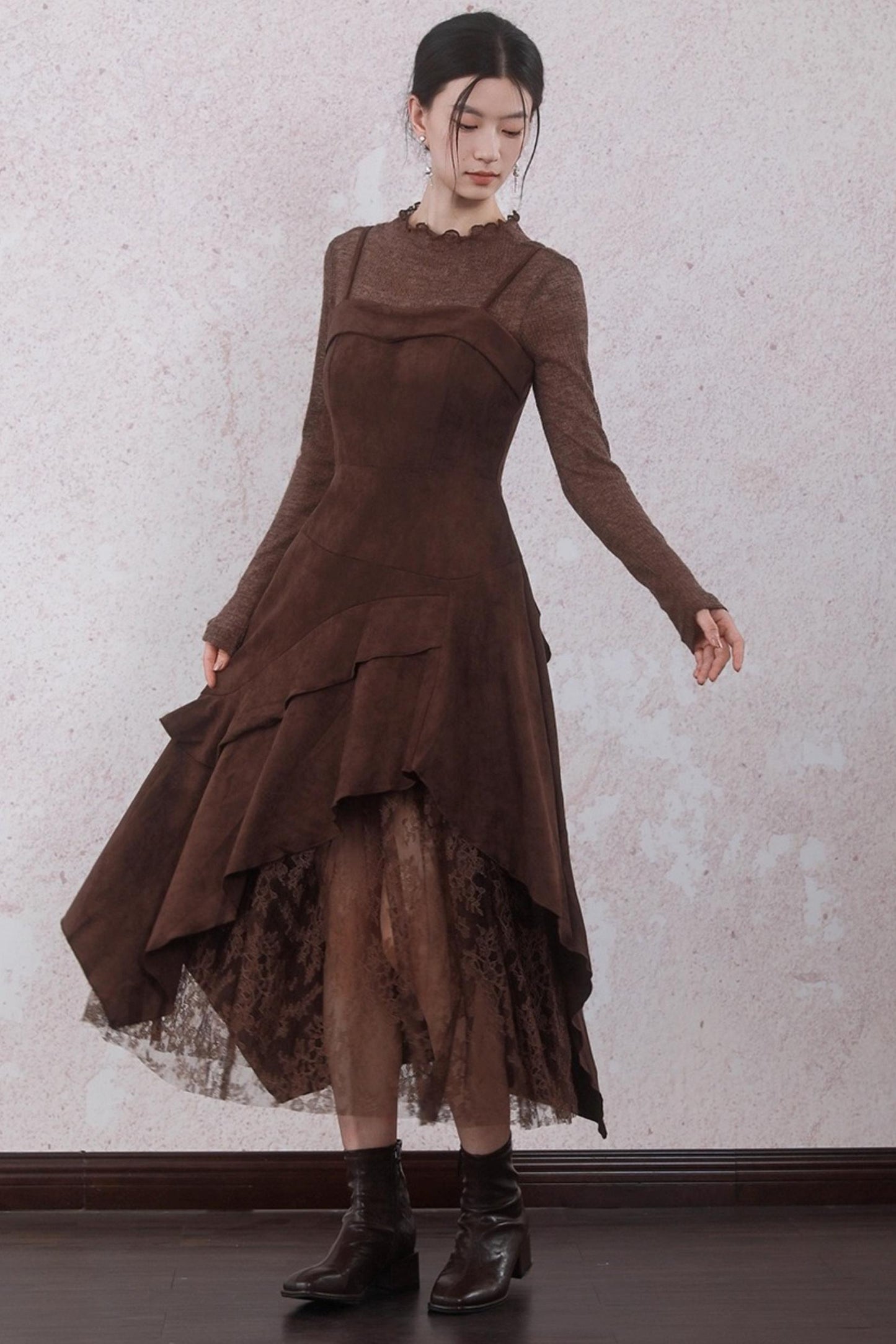 Layered Lace Paneled Sundress