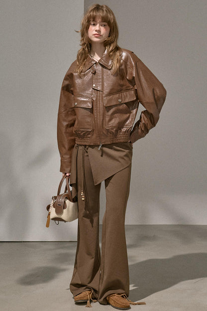 Flared Stitched Pants