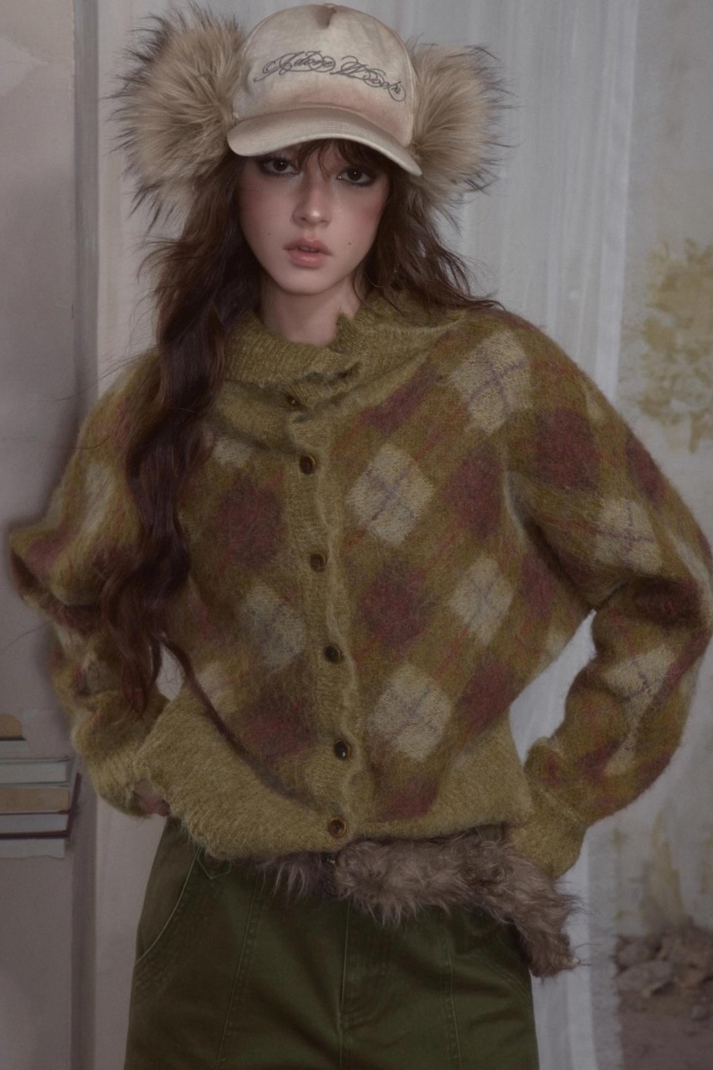 Spicy Loose Plaid Sweater