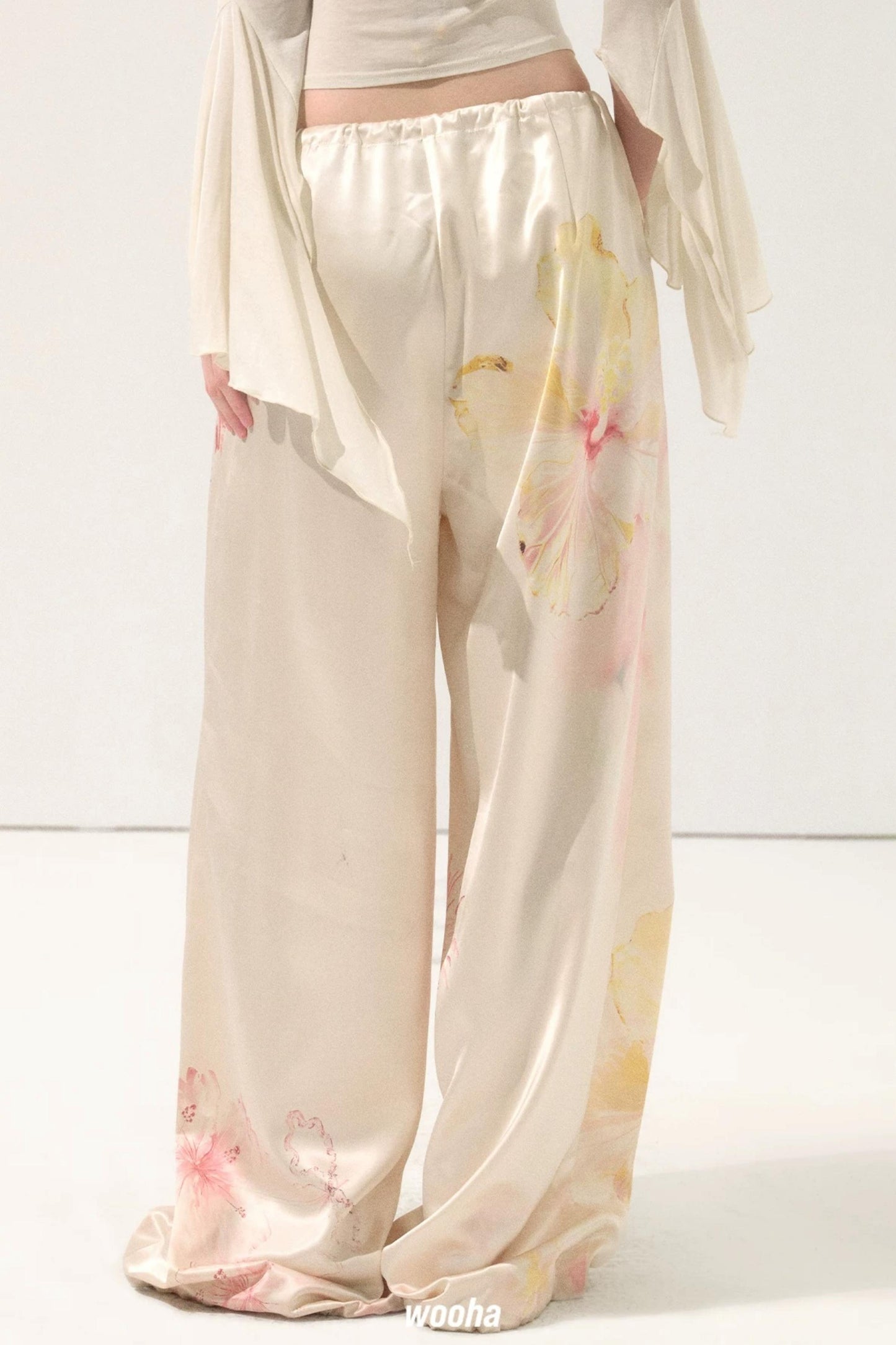 Gradient Print Drawstring Pants
