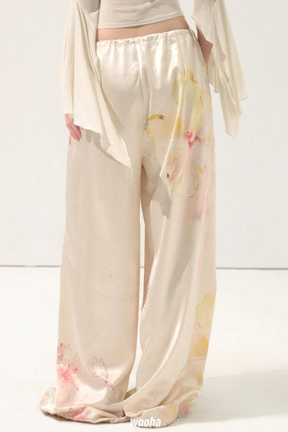Gradient Print Drawstring Pants