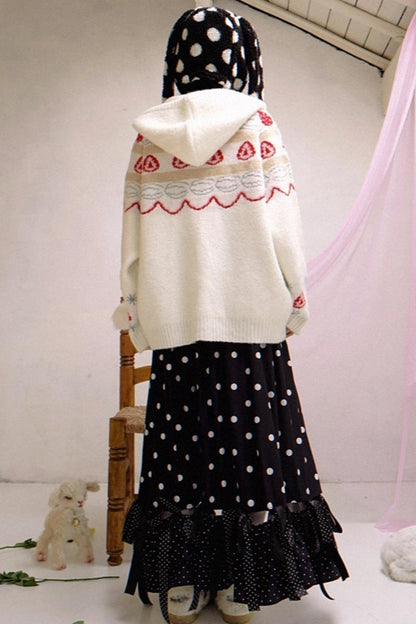 Happy Birthday Strawberry Mohair Cardigan