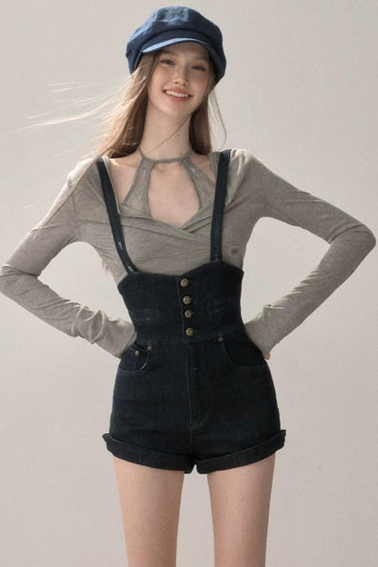 Lace Splicing Halter Top