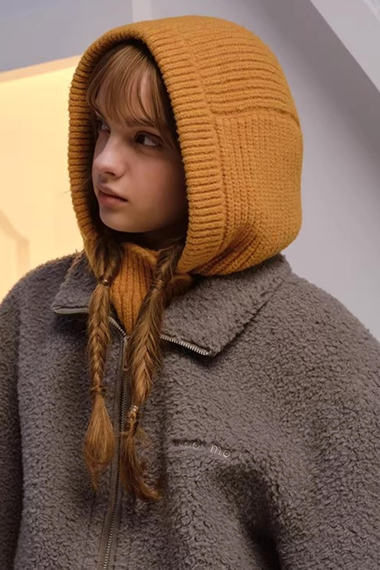 Sheep Wool Knit Balaclava