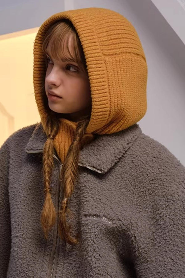 Sheep Wool Knit Balaclava