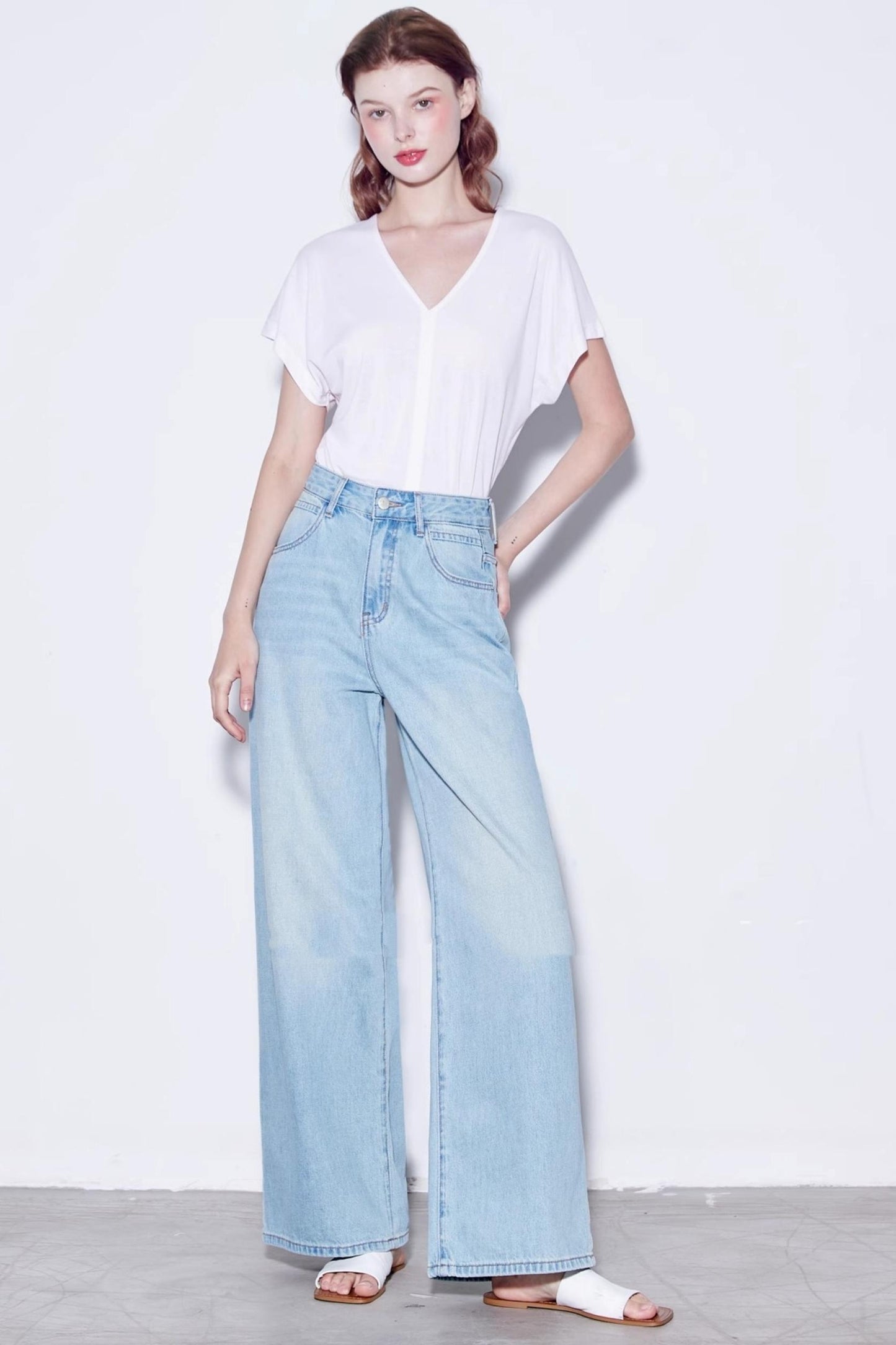 Vintage Soft Cotton Long Leg Jeans