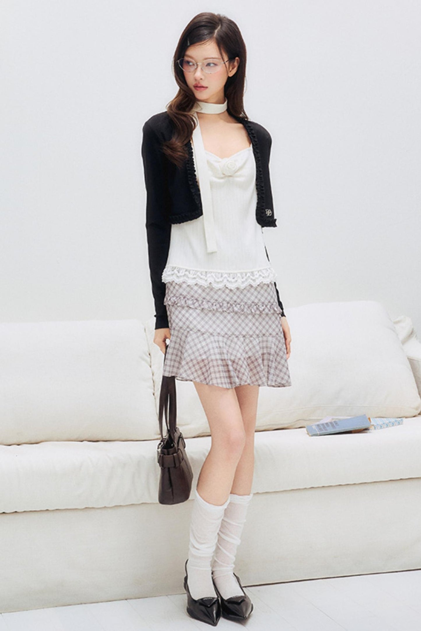 Unregelmäßiger, flauschiger Chiffon-Rüschenrock - 60% Rabatt!