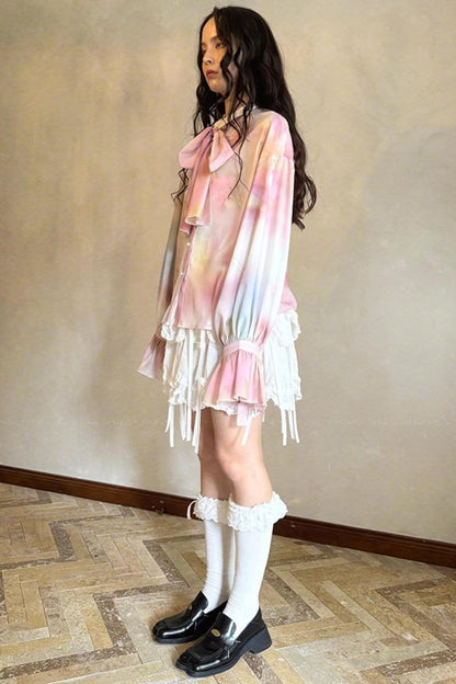 Fairy Tale Jacquard Puff Shirt