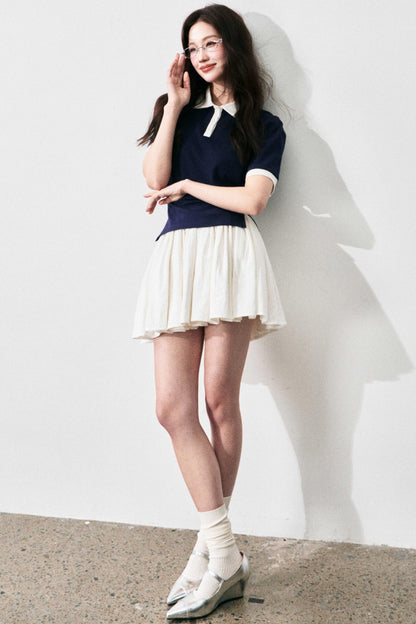 Slim Shoulders Short Sleeves Top