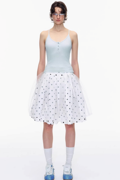 Pure Cotton Polka Dot Skirt