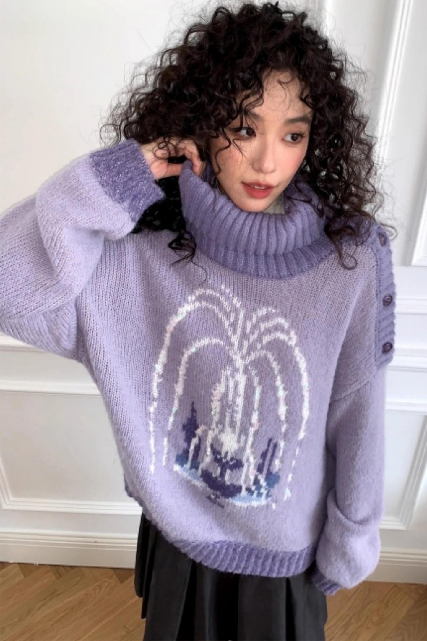 Fountain Pattern Knit Sweater