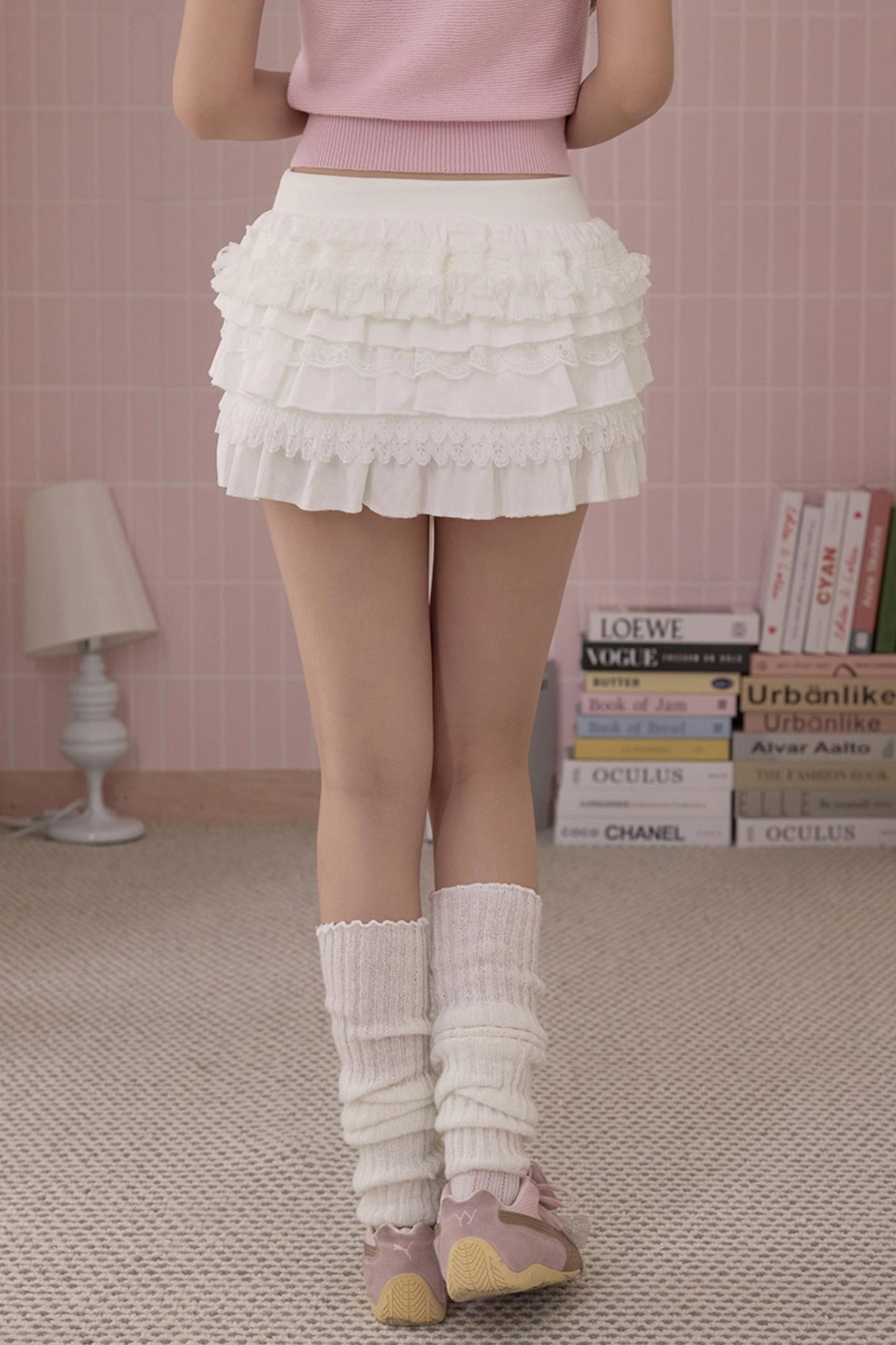 White Lace Cake Skirt