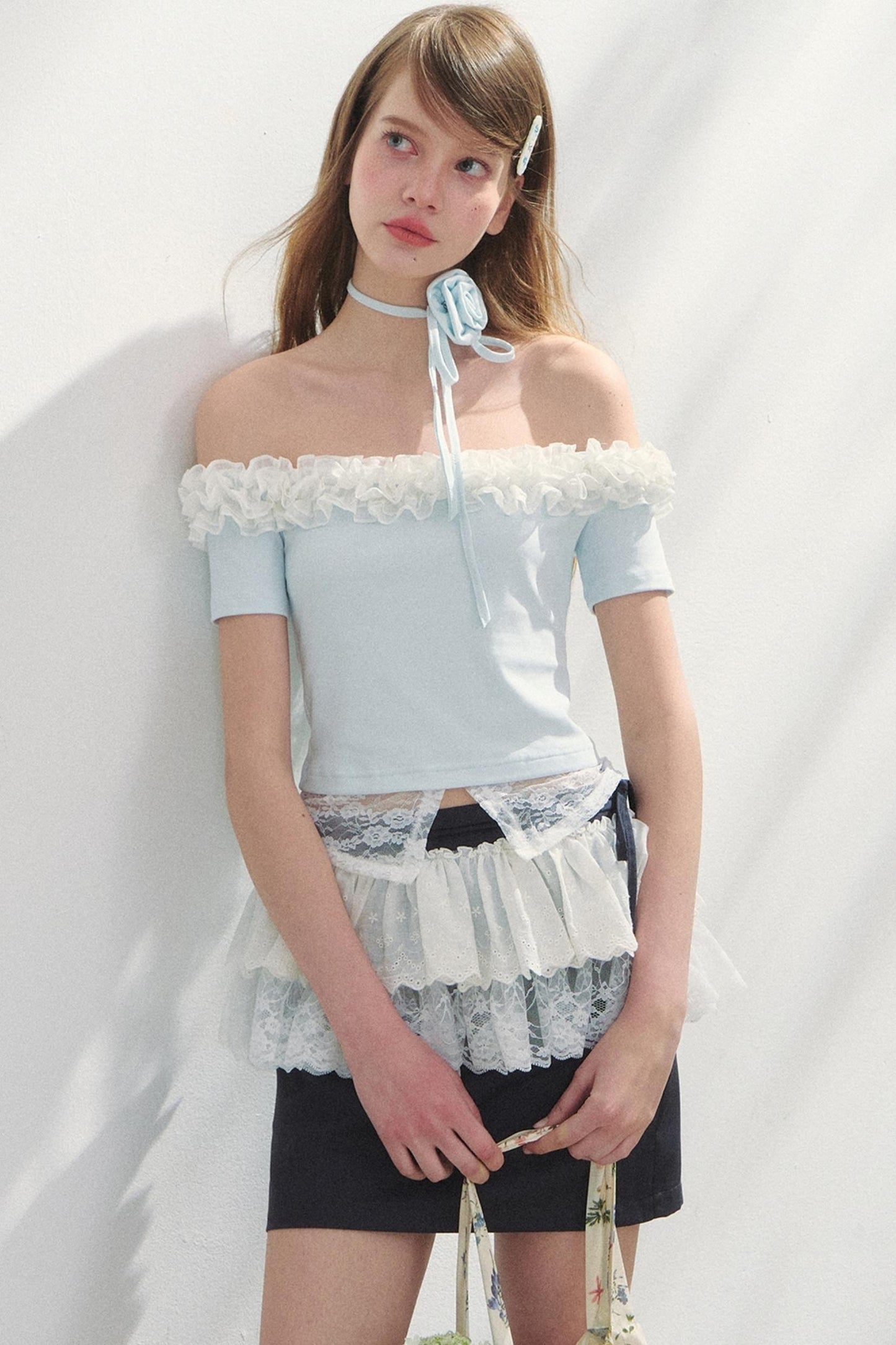 Vintage Gray Peplum Skirt