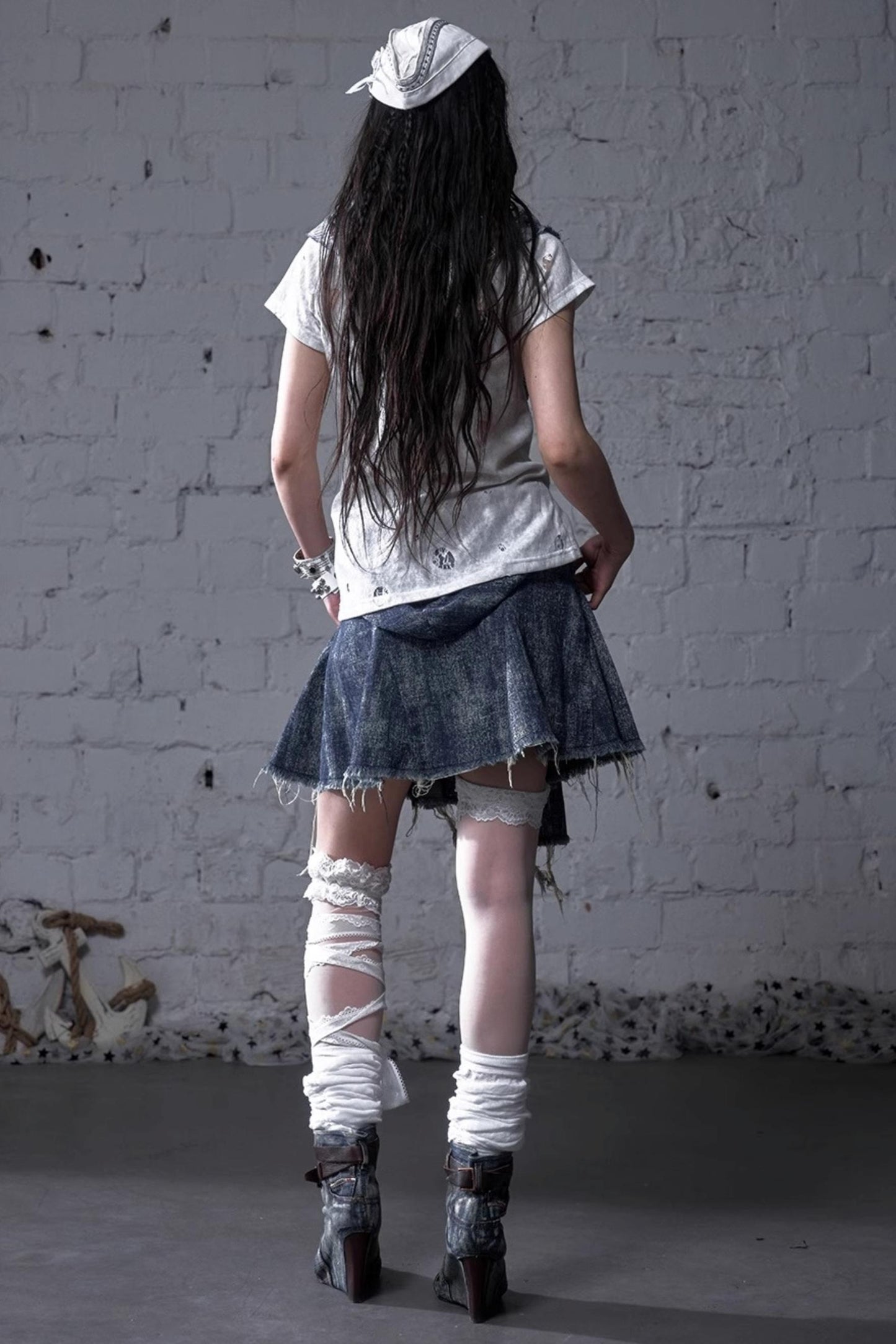 Plaid Layered Punk Street T-Shirt