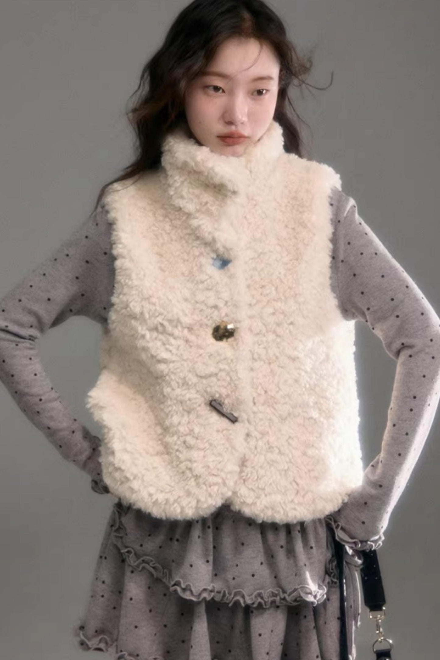 Teddy Curly Fur Vest Jacket