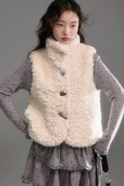 Teddy Curly Fur Vest Jacket