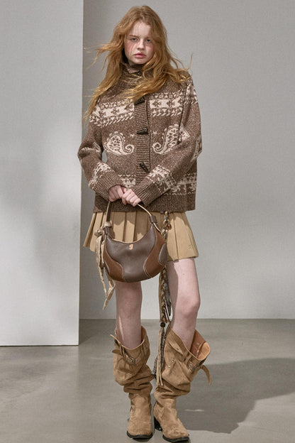 Cashew Island Floral Yarn Jacket