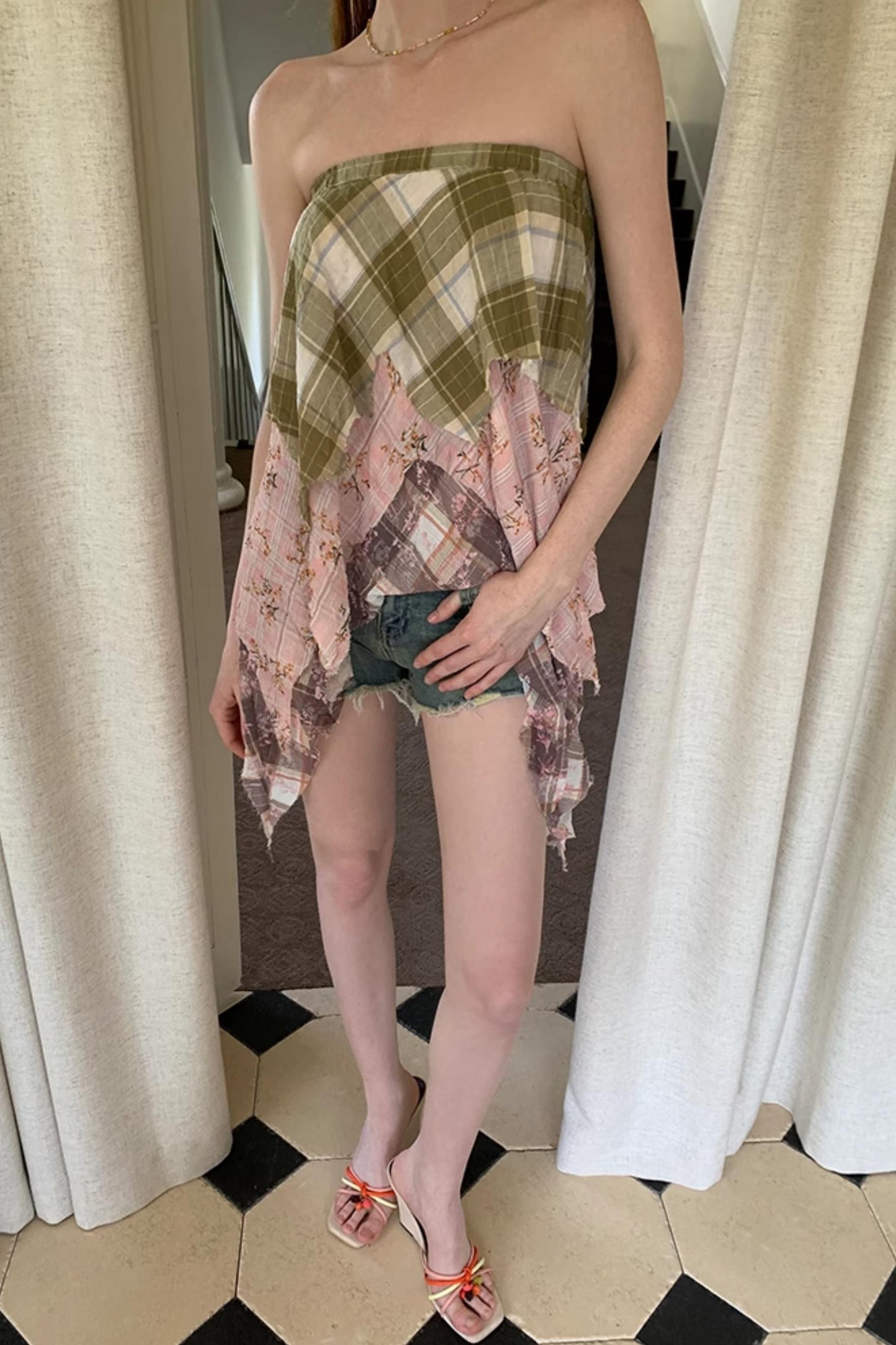 Summer Chic Checkered Skirt