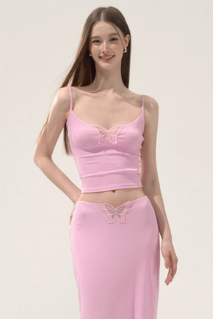 Butterfly Embroidery Camisole