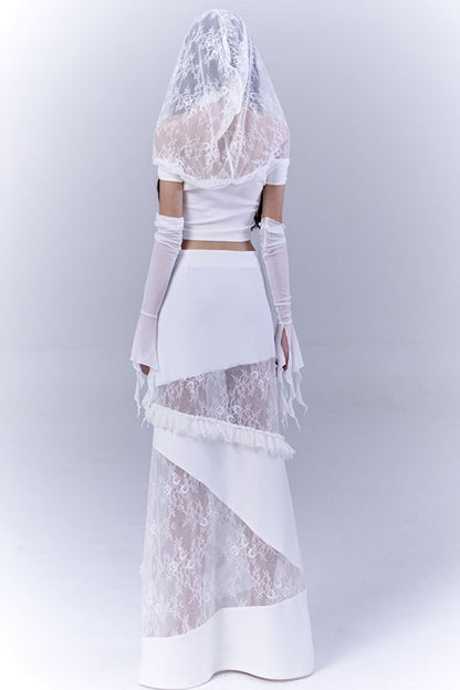 Ethereal White Lace Dream Hoodie