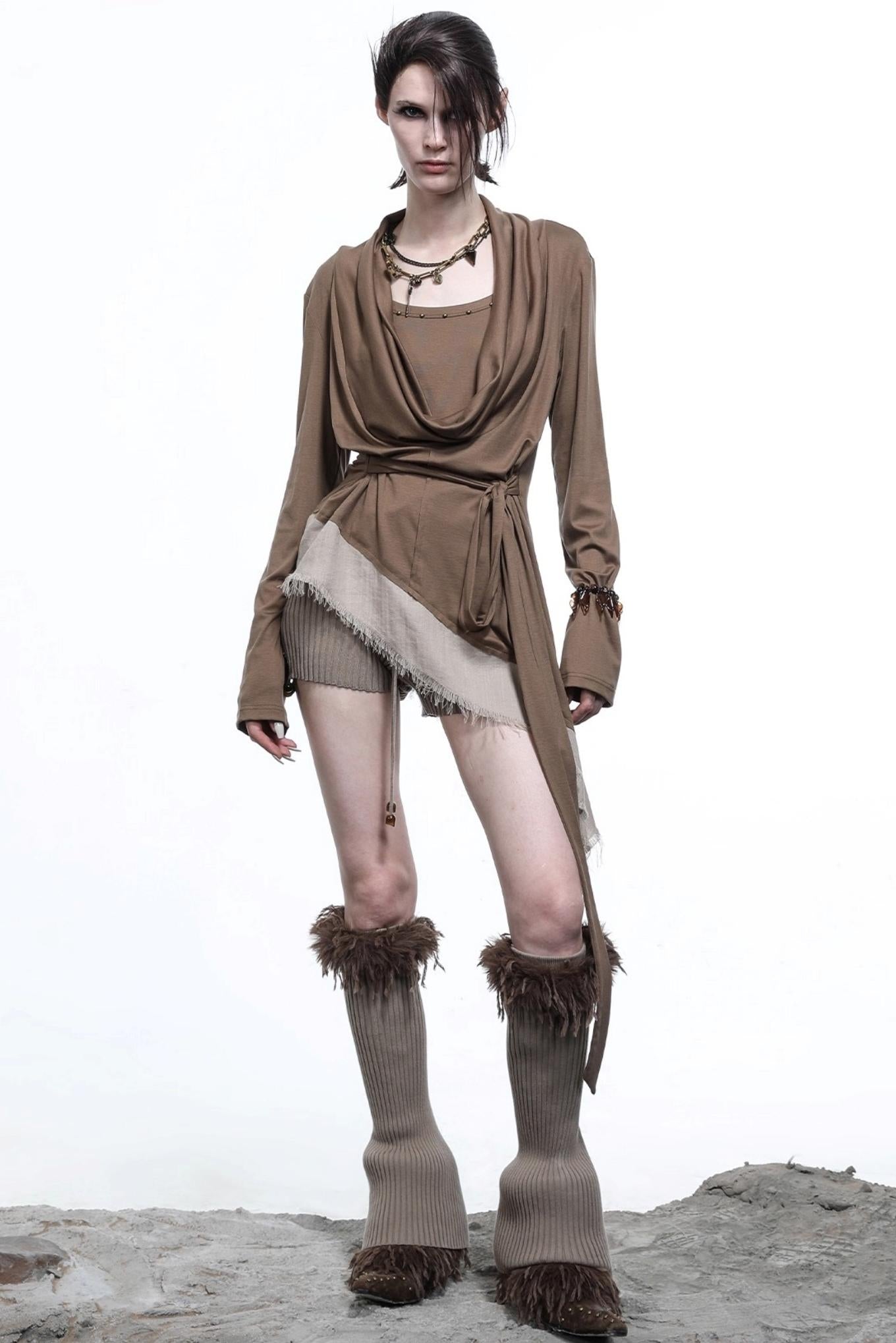 Hustle Lyocell Knit Collar T-shirt