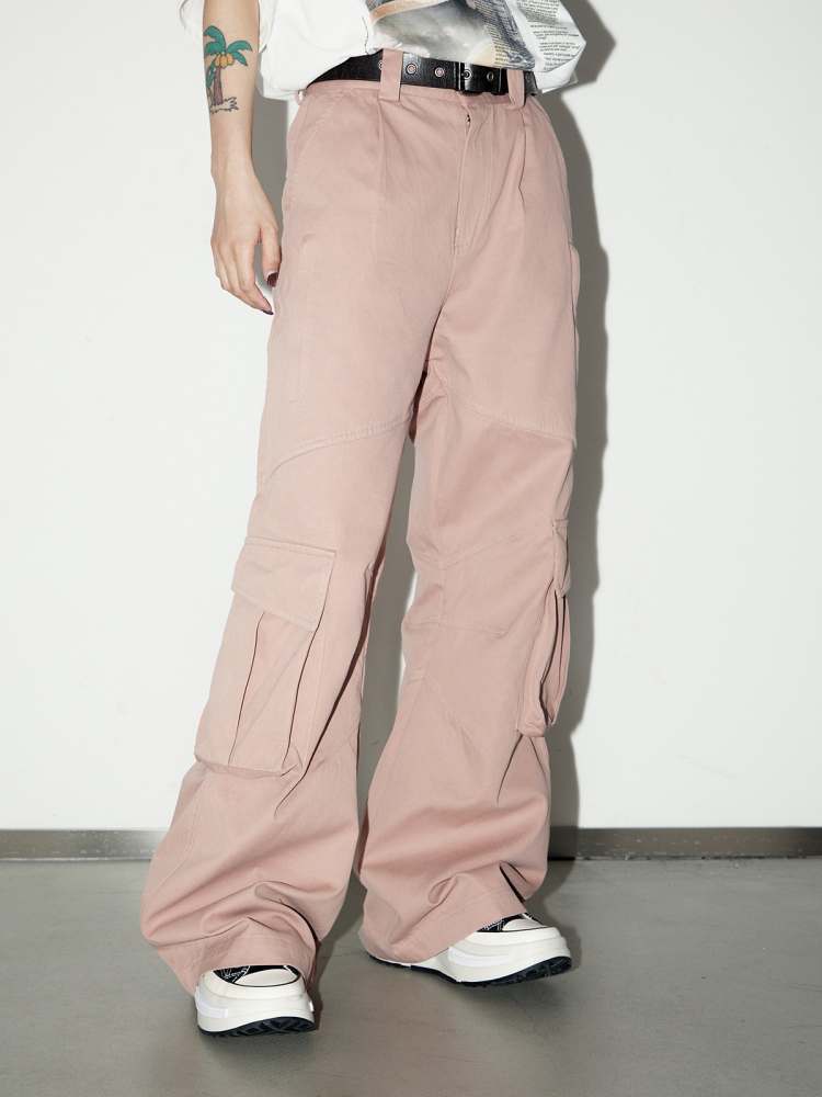 Multi Pocket Wide Leg Cargo Pants