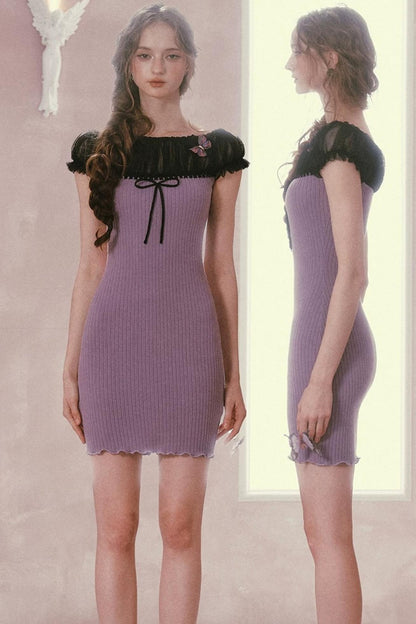 Lace Knit Bodycon Dress