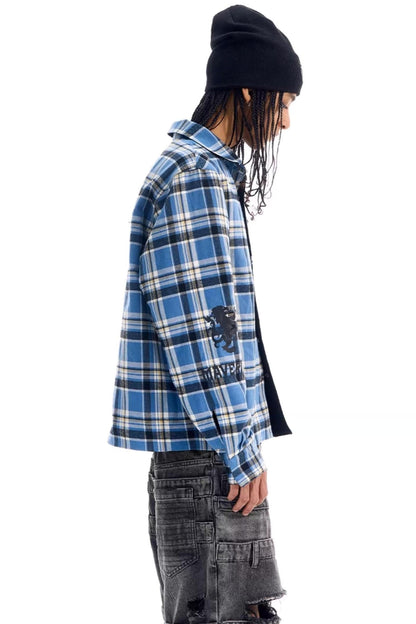 Reversible Plaid Shirt Jacket