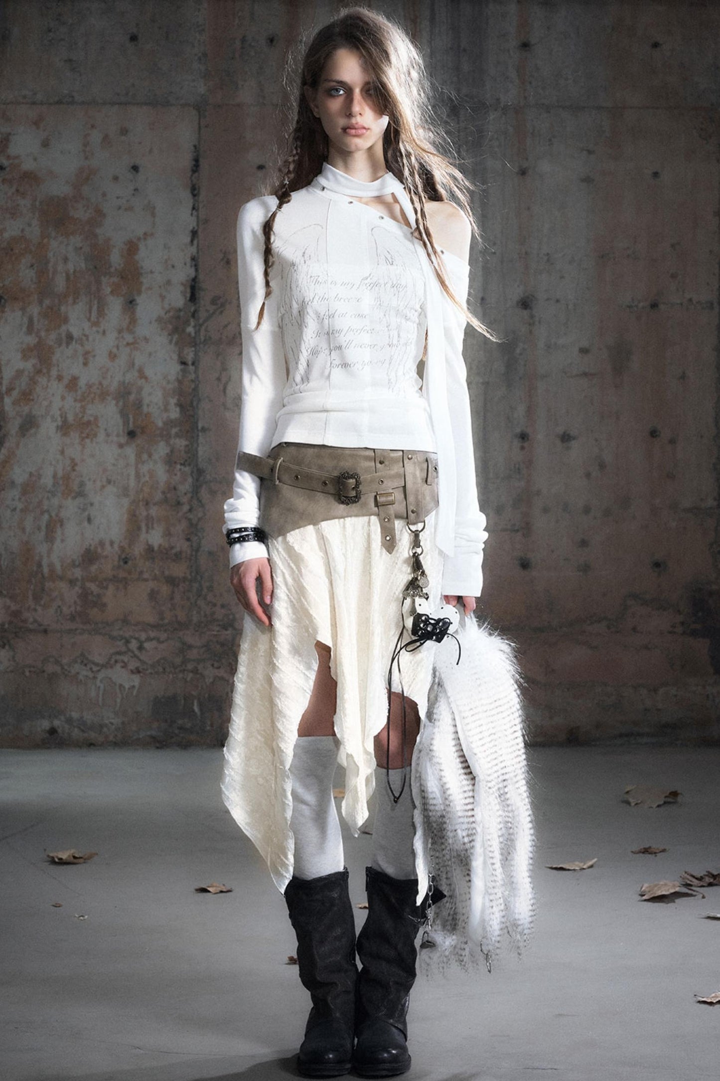 Swing Collar Long Sleeve Shirt