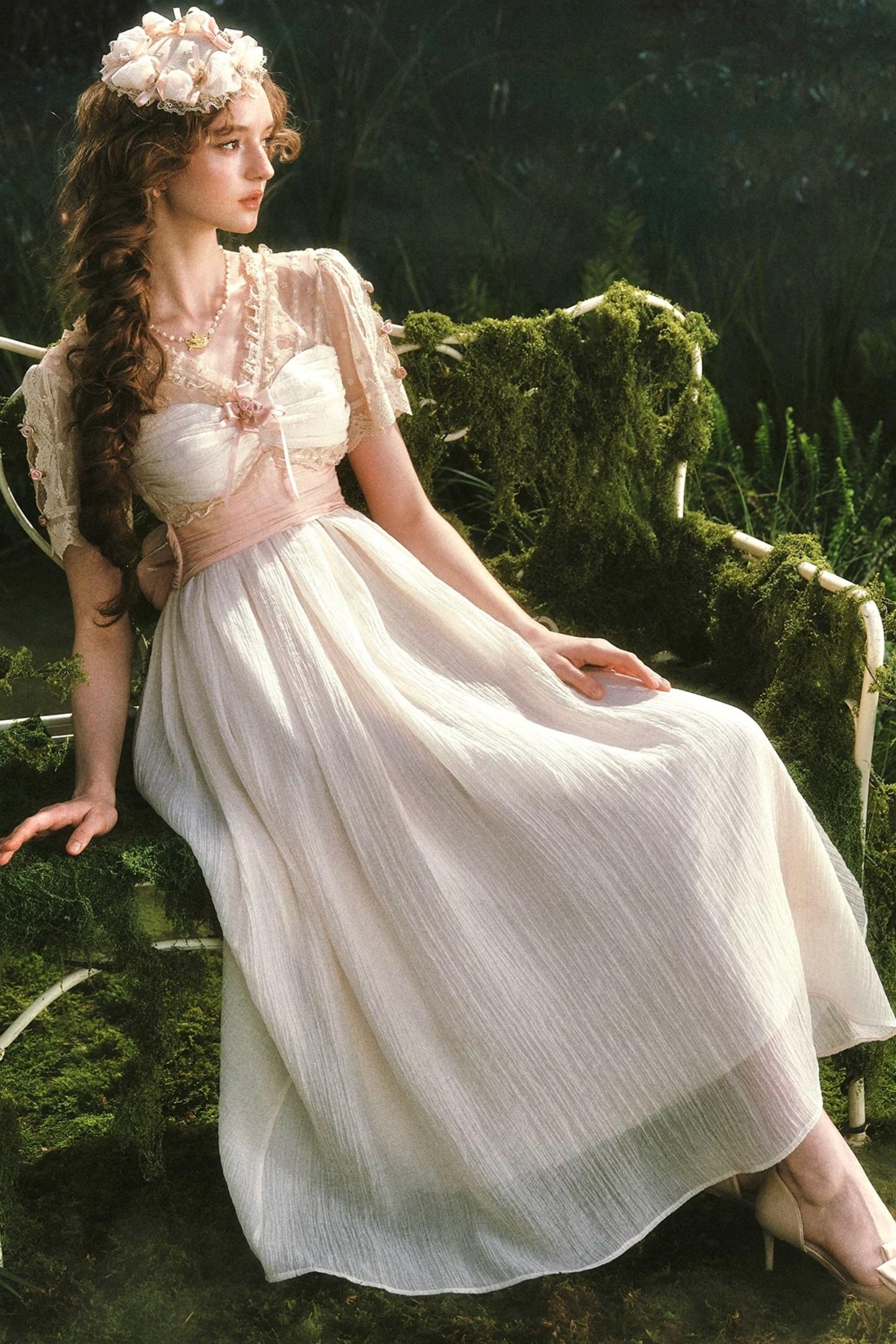 Lace Imperial Beige Dress