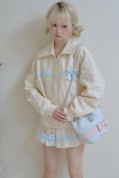 Floral Diamond Bucket Bag