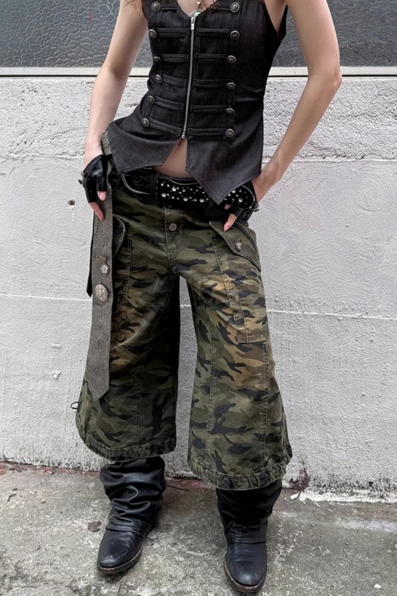 Camouflage Flare Pants