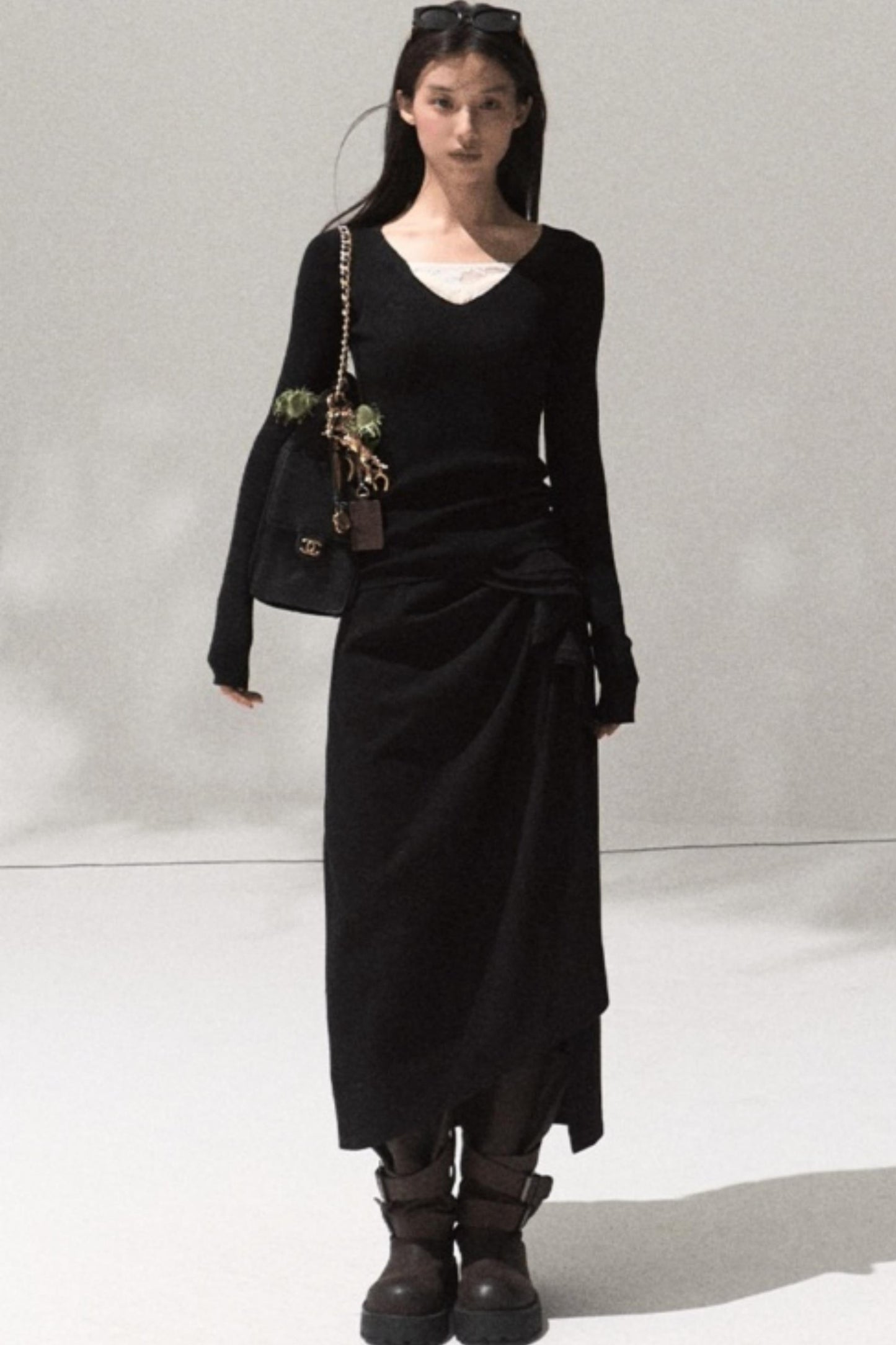 V-Neck Slim Casual Knit Sweater