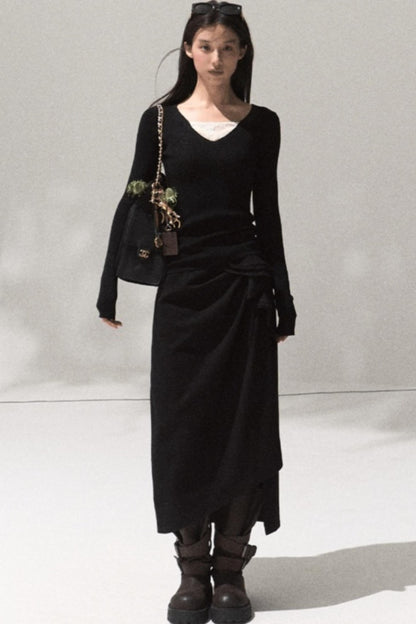 V-Neck Slim Casual Knit Sweater