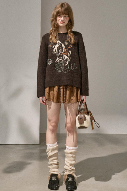 Kitten Knitted Sweater Top