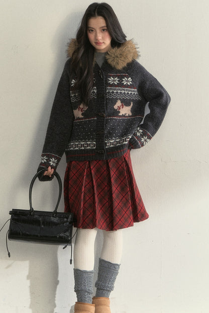 Retro Fair Isle Knitted Sweater Set-Up