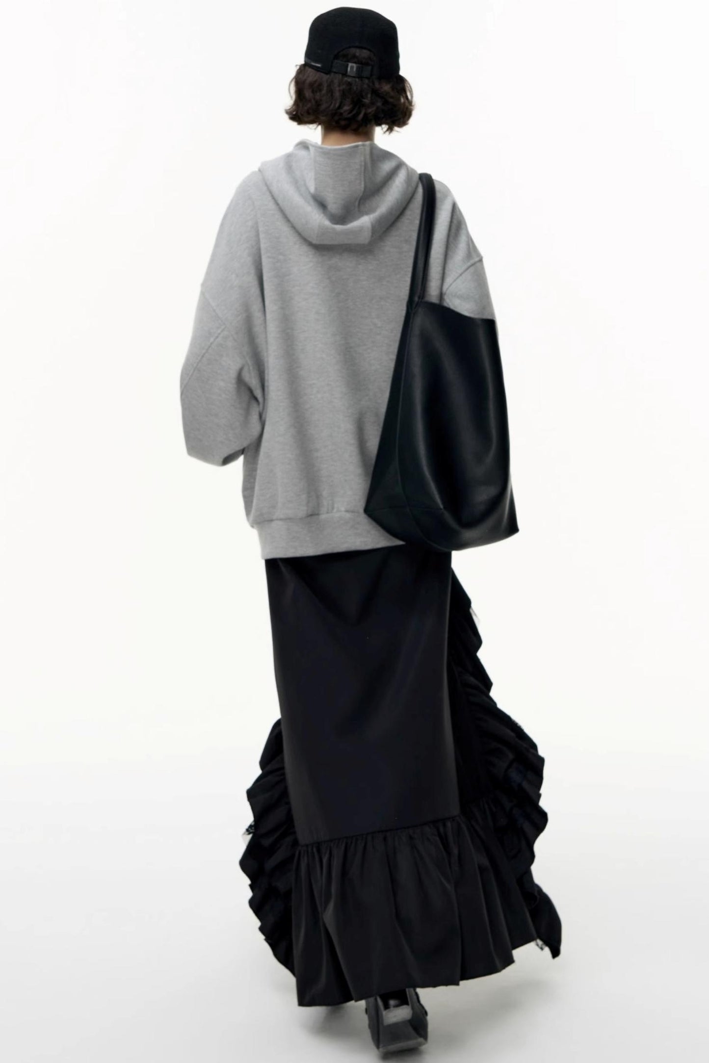 Casual Large Zip Hooded Cardigan