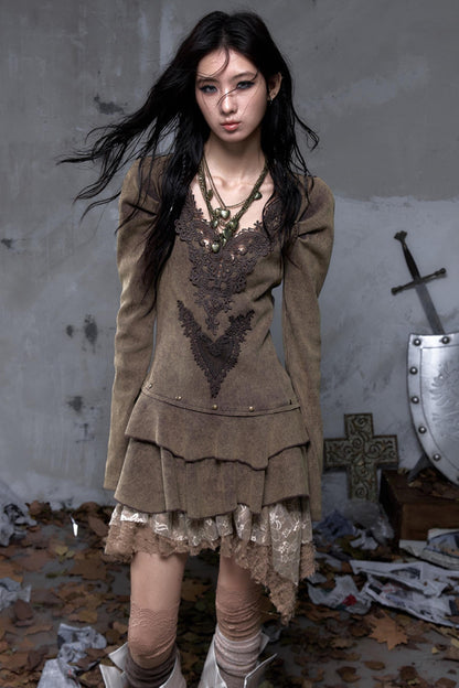 Palace Deep V-Neck Knitted Dress