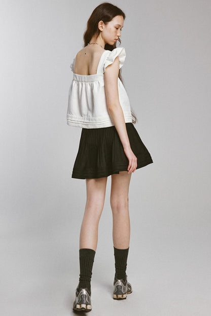 Waist Shape Short Pleated Skirt