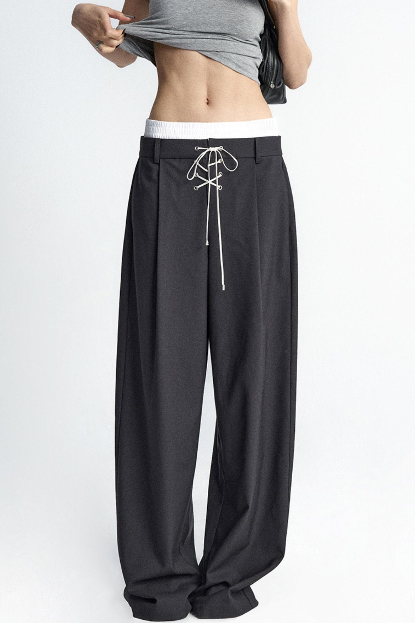 Elastic Waist Western Trousers