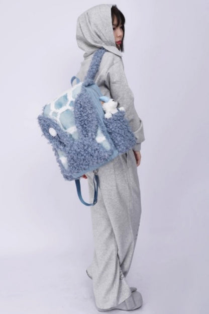 Furry Rabbit Ear Backpack