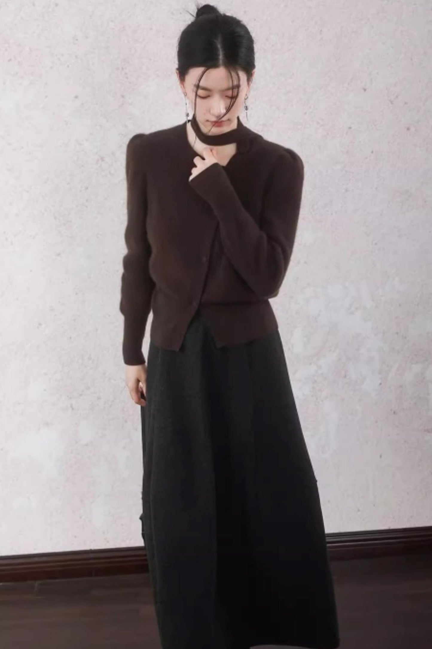 Asymmetrical Ribbon Sweater