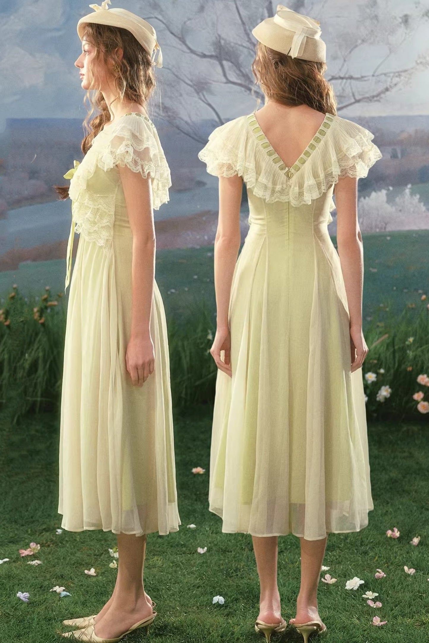 Spitzenkleid Grüne Fee