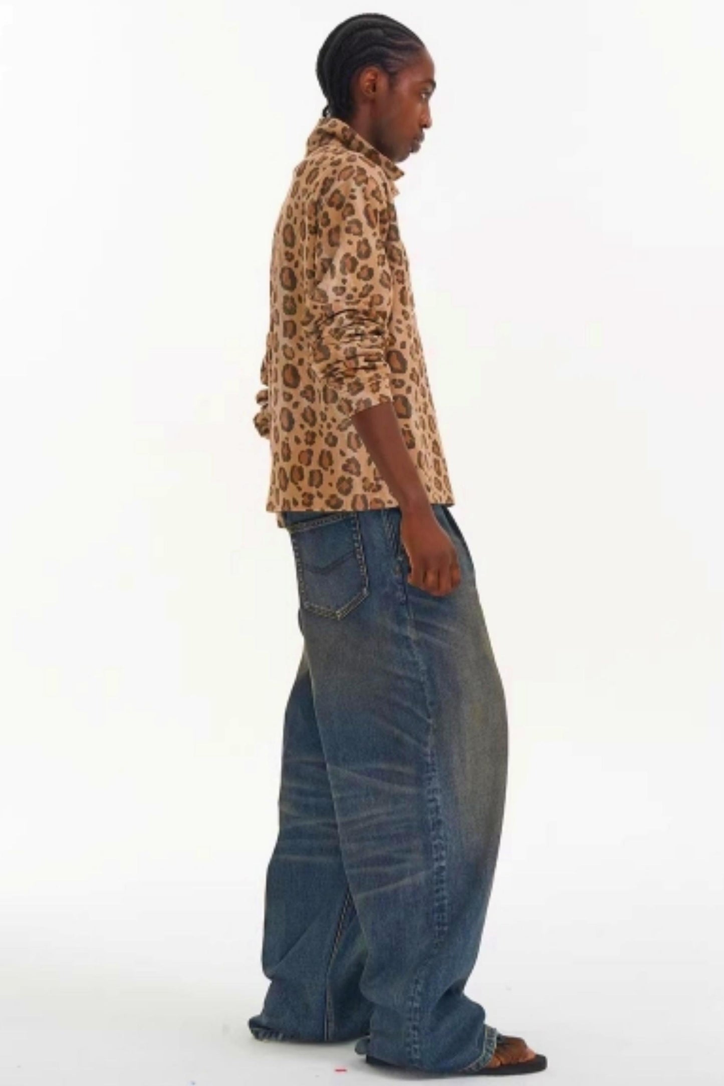 Leopard Print Polo Top