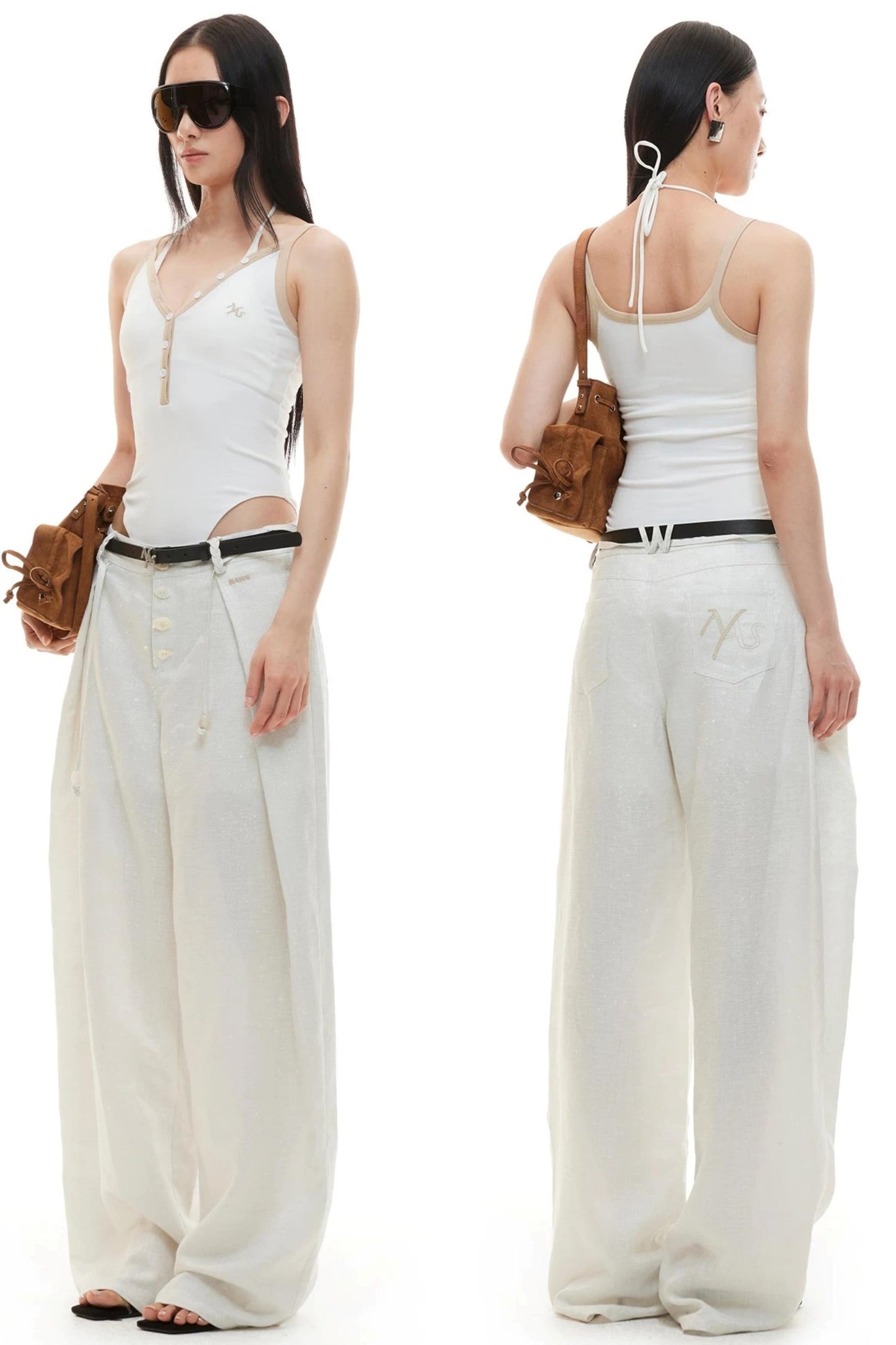 Tencel Linen Wide-Leg Pants