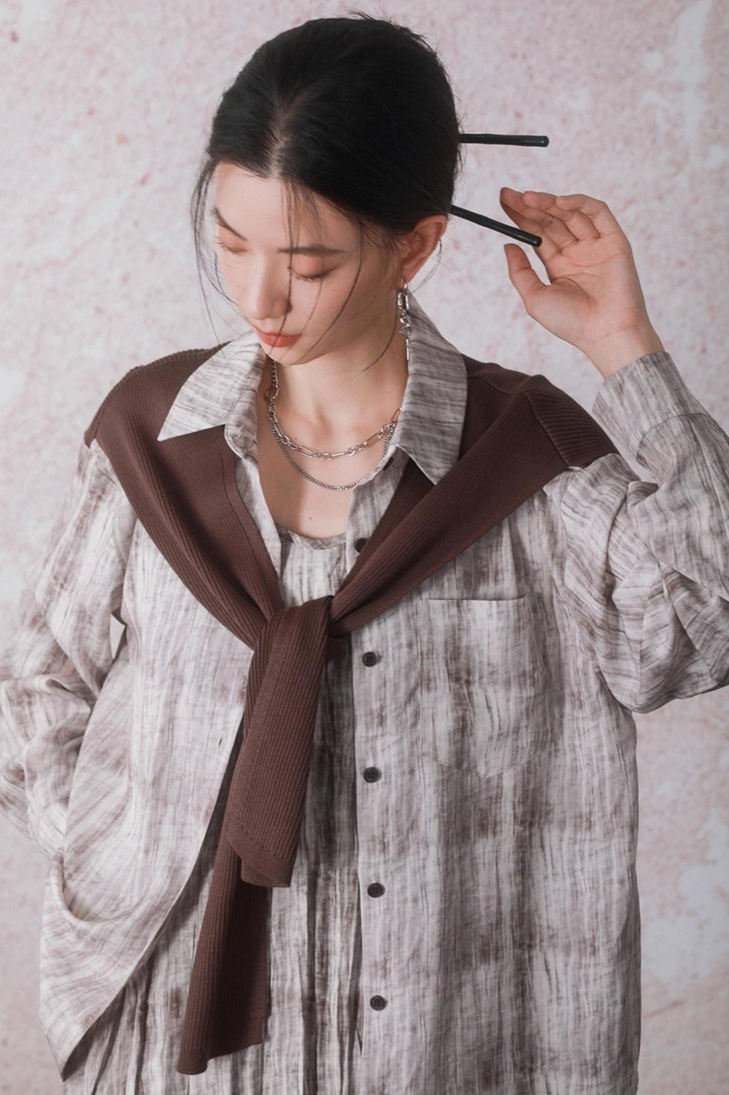 Velvet Tie-Dye Print A-Line Sundress