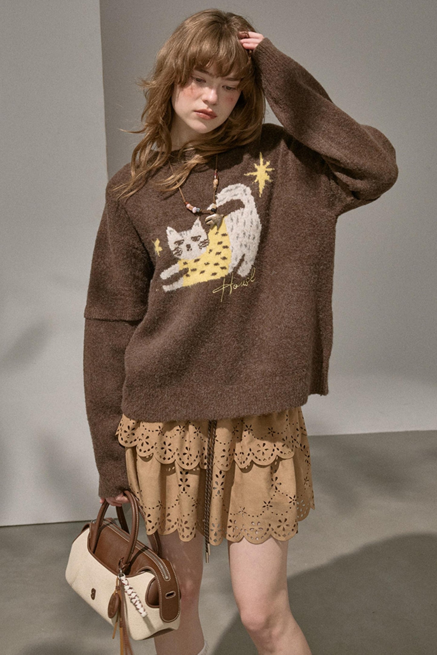 Cute Slouch Knit Sweater Top