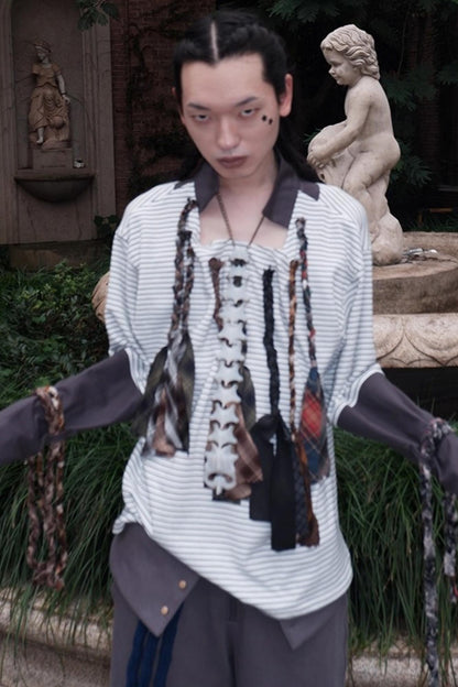 Multi-Tie Loose Long Sleeves Top